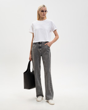 Twinset Чорні джинси з ефектом потертості 261AP2362