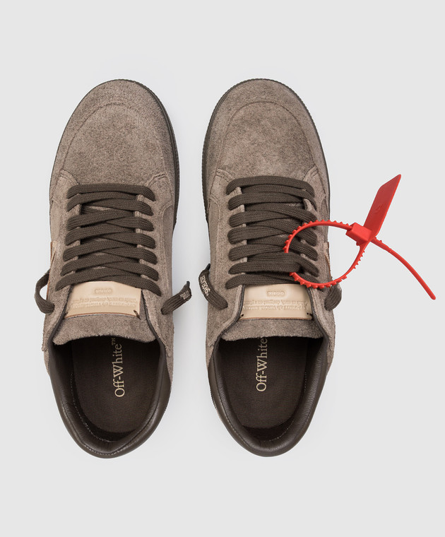 Off-White Коричневі замшеві кросівки Vulcanized OMIA293S26LEA004 зображення 4