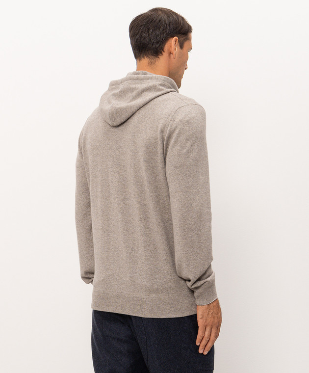 Brunello Cucinelli Бежевая спортивная куртка из кашемира M2223246G изображение 4