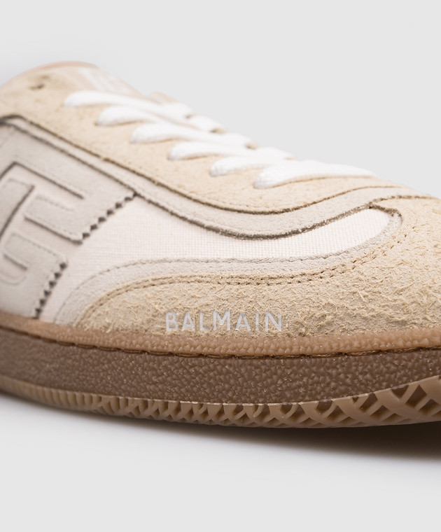 Balmain Бежеві комбіновані кросівки Swan GM0VI422TNAV зображення 5