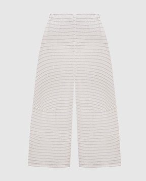 BOBOUTIC Кюлоти кольору айворі із шовку та льону 5024