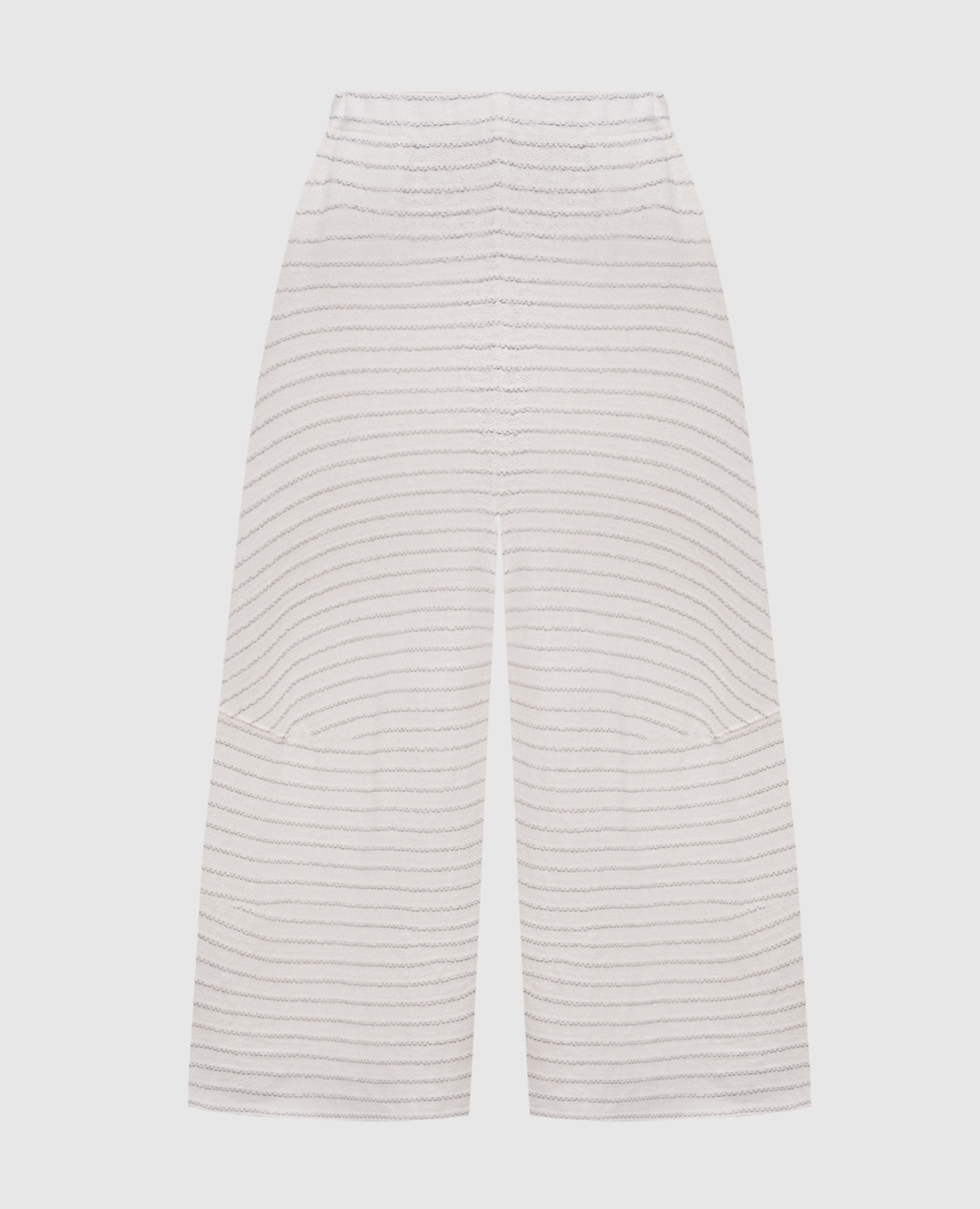 Кюлоти кольору айворі із шовку та льону