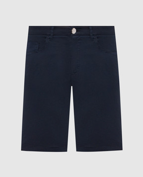 Stefano Ricci Сині шорти з вишивкою монограми логотипа M8T6100080TFANT