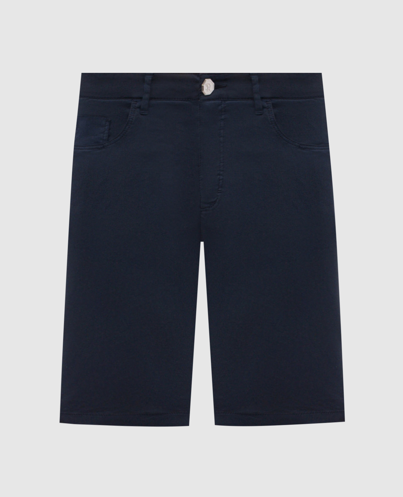 Голубые шорты с вышивкой монограммы логотипа