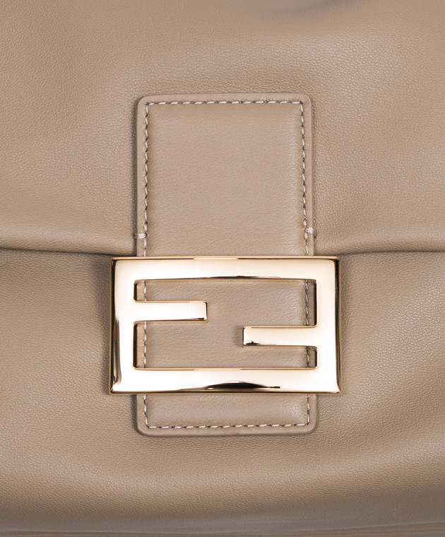 Fendi Коричневая кожаная сумка Baguette Soft 8BR857B1ZK изображение 4