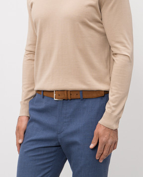 Orciani Коричневий ремінь з нубуку з логотипом U08279ANAB