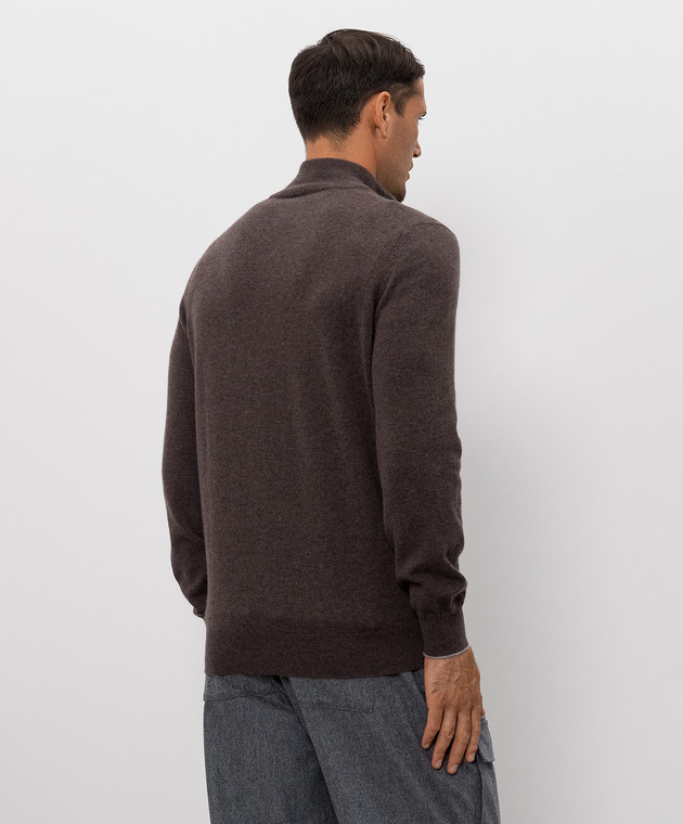 Brunello Cucinelli Коричневий джемпер з кашеміру M2200124 зображення 4