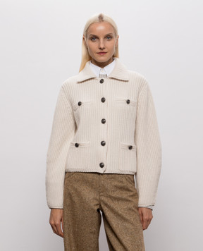 Brunello Cucinelli Кардиган цвета айвори из кашемира M52538506