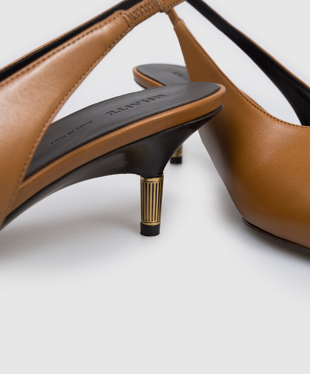 Khaite Коричневые кожаные слингбеки Bella F20491027 изображение 5