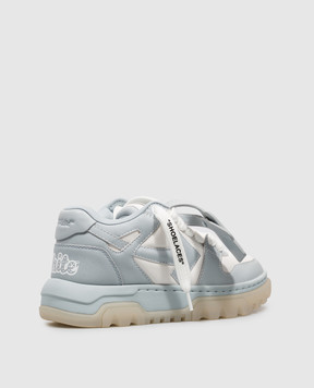 Off-White Блакитні шкіряні кросівки OOO Chunky OF05743455