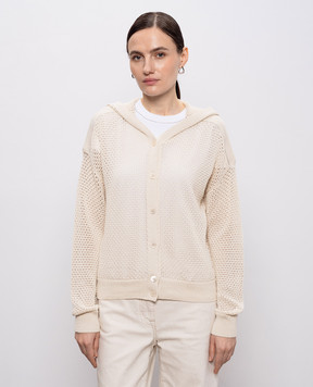 Peserico Бежевый кардиган с капюшоном S99111F0709234