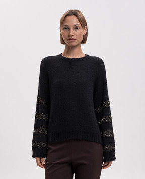 Twinset Черный свитер с альпакой 262TP3530