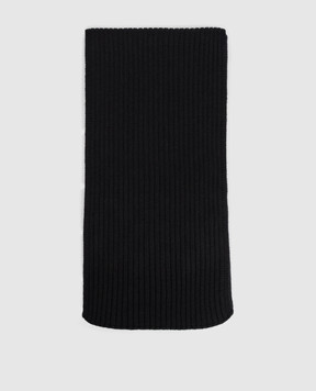 Cashmere&Whiskey Черный шарф из шерсти мериноса 140