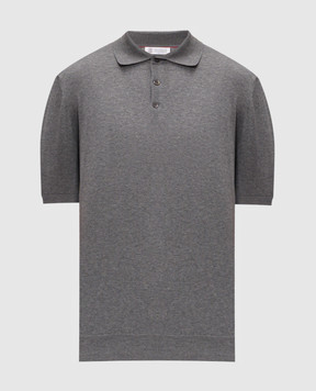 Brunello Cucinelli Поло серого цвета M29800125
