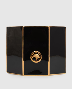 Stefano Ricci Ароматизированная свеча Gold & BLACK в фарфоровом подсвечнике OACAN003LSHINY3