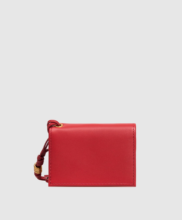 Gianni Chiarini Красный кожаный картхолдер на шнурке PF5039NA изображение 2