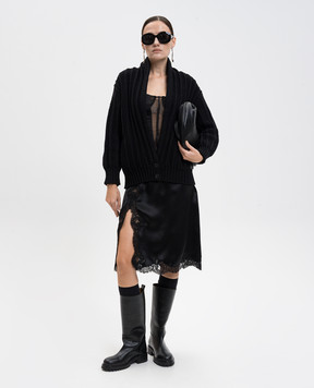 Dolce&Gabbana Чорний кардиган з вовни FXVCWTJCVZ2