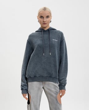 Off-White Синий худой Landscape с логотипом OWBB035F25FLE003