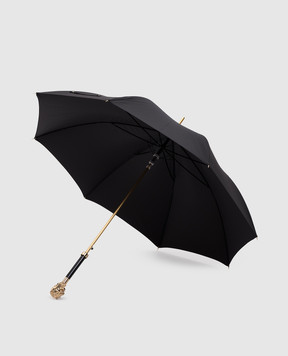 Pasotti Черный зонтик-трость Gold Lion OMIT479SCOTLAND513993
