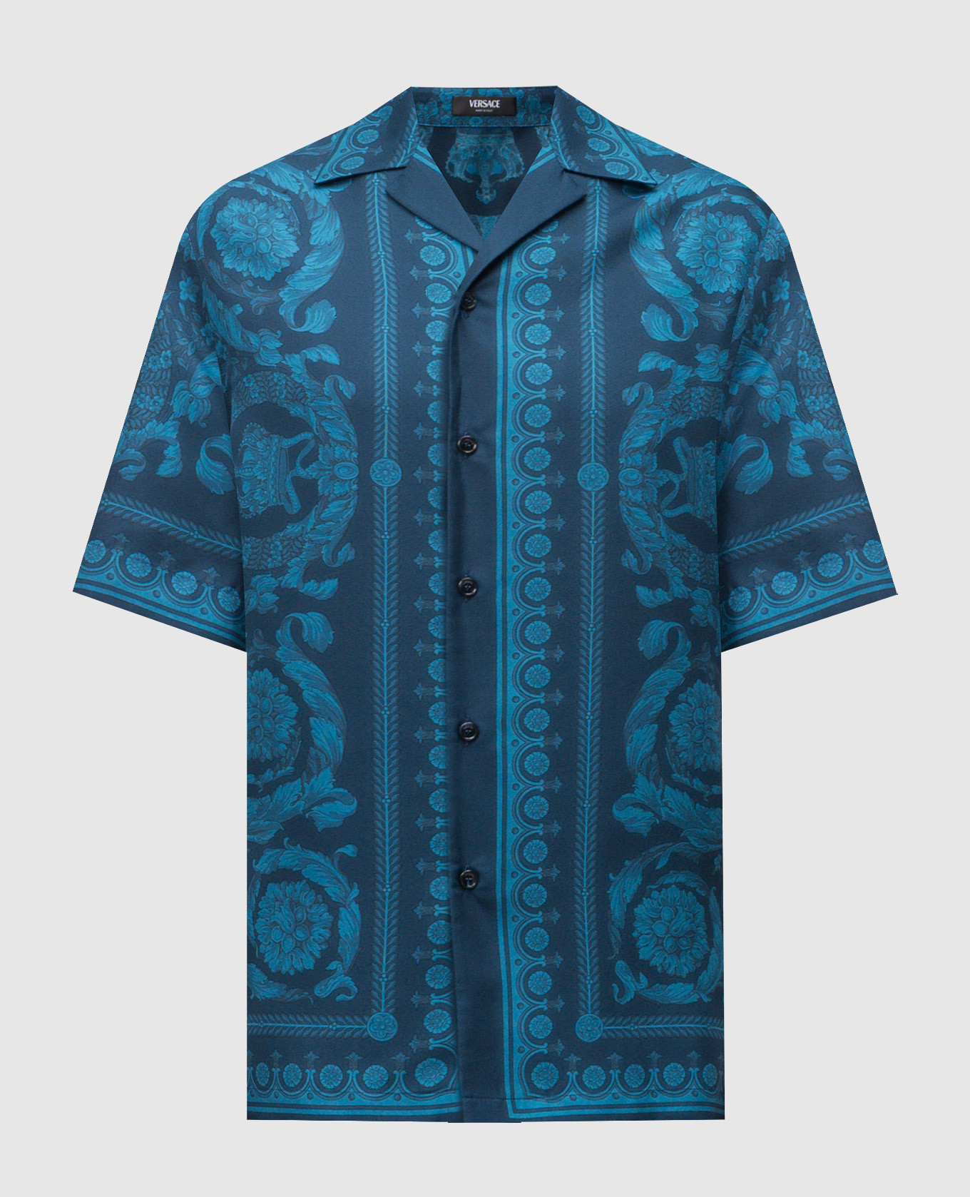 Синя сорочка Barrocco із шовку