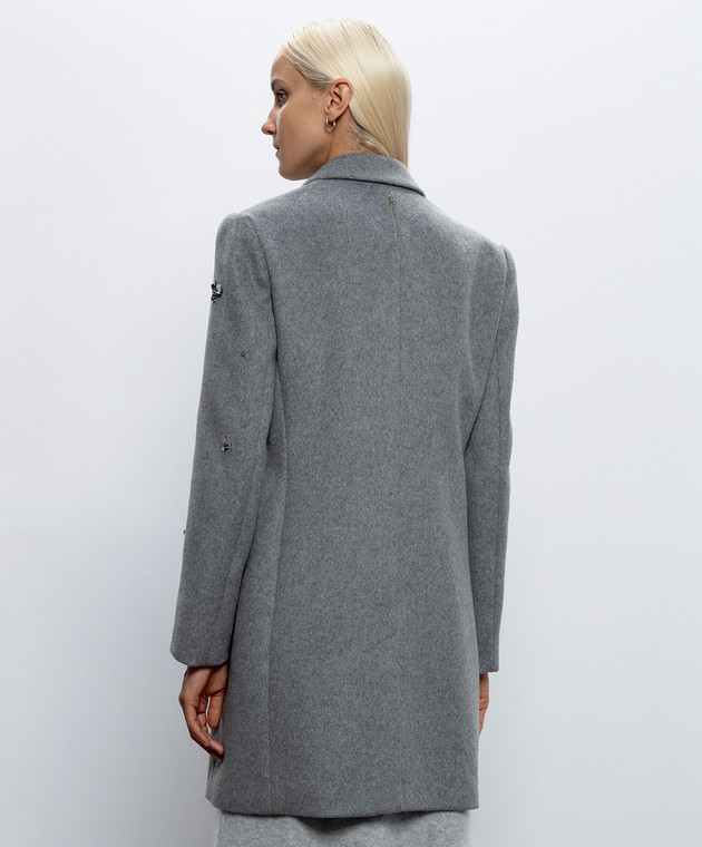 Twinset Серое пальто с шерстью 262AP2150 изображение 4