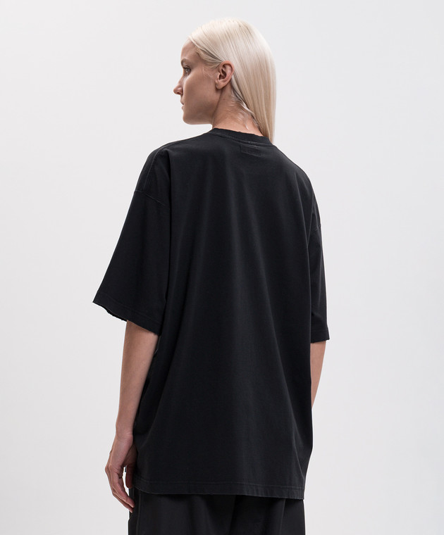 Vetements Чорна футболка з принтом MH27TR189Bw зображення 4