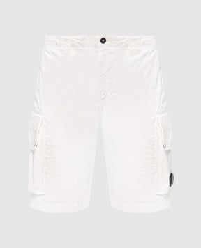 C.P. Company Белые шорты с патчем логотипа MBE245A110340O