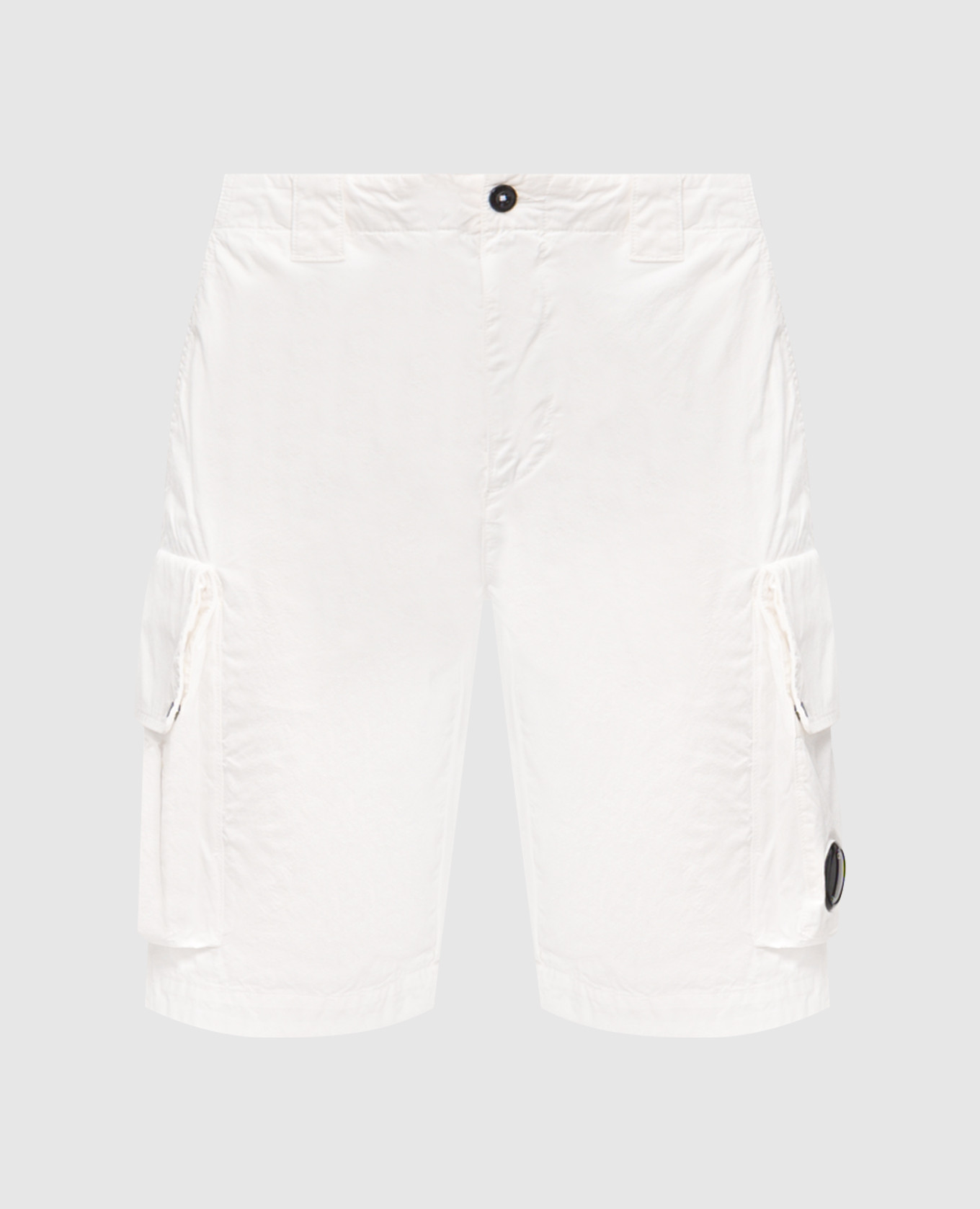 Белые шорты с патчем логотипа