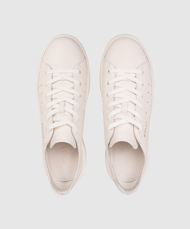 Bally Белые кожаные кроссовки Lift MSK0GCVT005 изображение 4