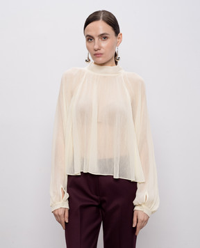 Max & Co Жовта блуза AFFETTO з ефектом жатки MCOAFFETTO