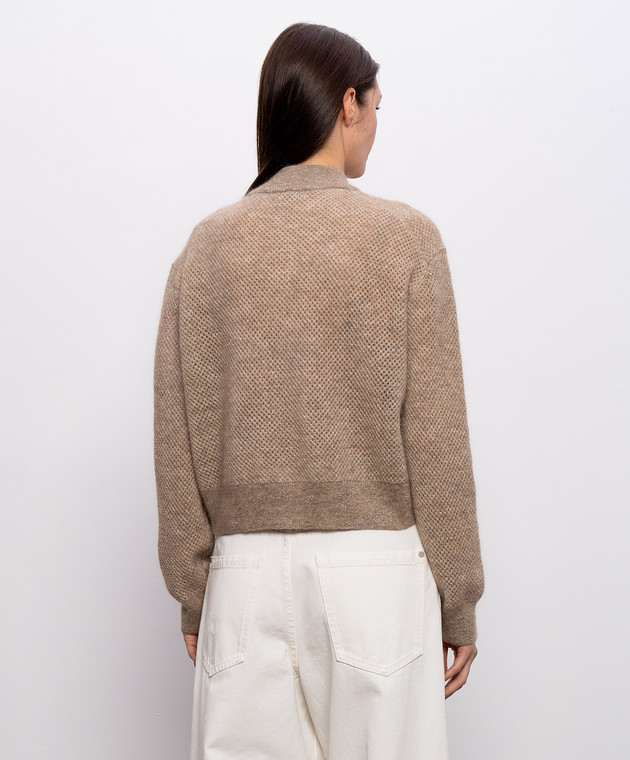 Brunello Cucinelli Бежевий кардиган з вовною MGG270506P зображення 4