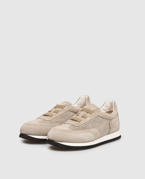 Doucal's Бежеві комбіновані кросівки з логотипом DU3389ATLARZ756