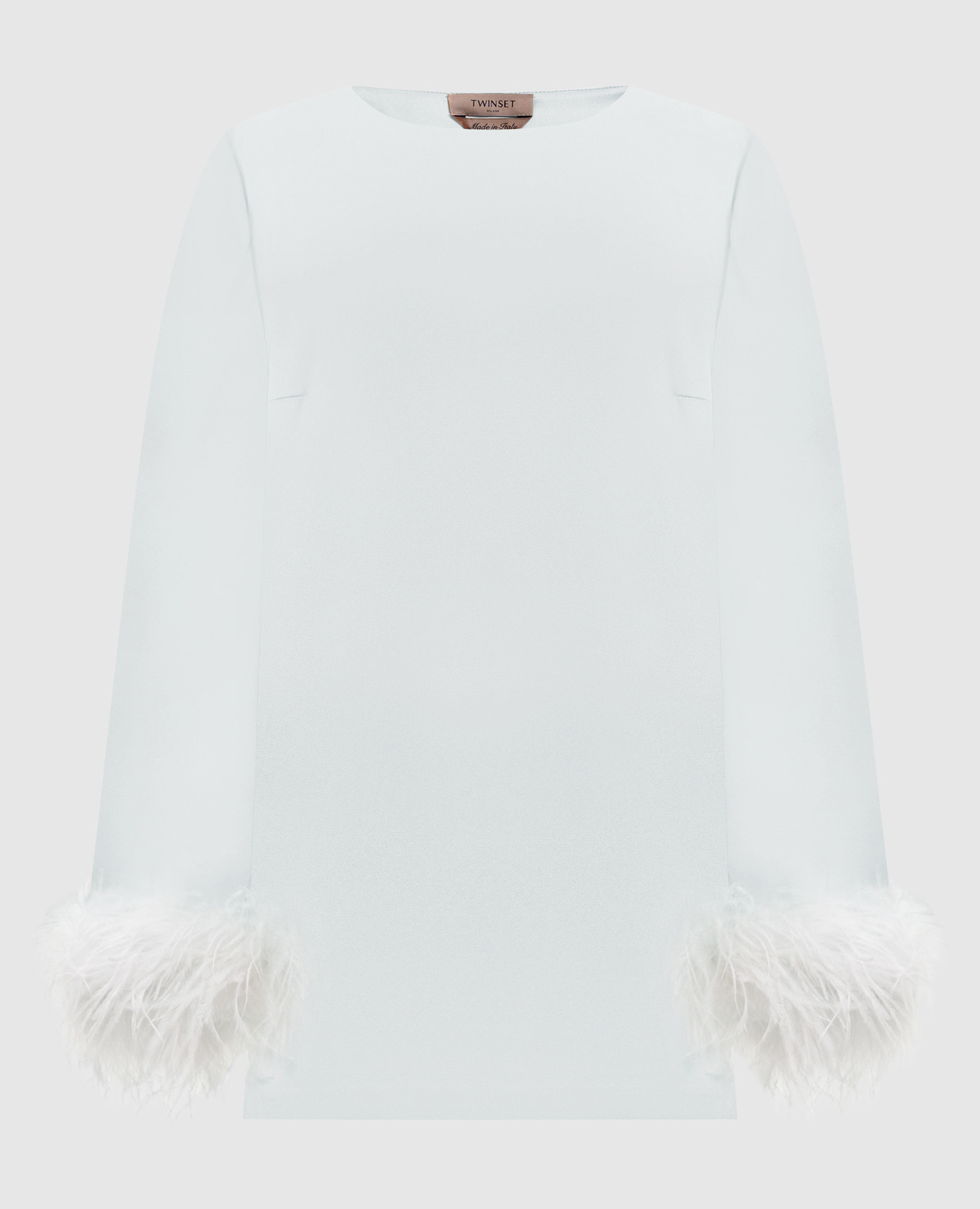 

Зеленая блуза с перьями страуса, Зеленый, Блузы