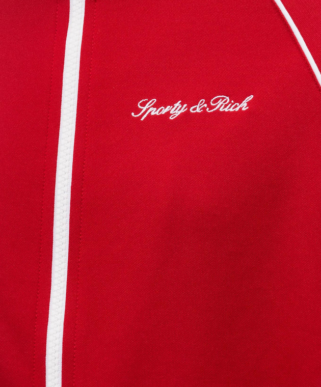 Sporty & Rich Червона спортивна куртка з вишивкою логотипа JA066710326RE33 зображення 5