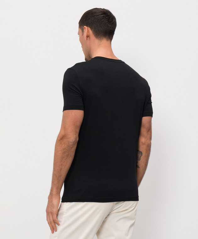 Castangia dal 1850 Чорна футболка DMTSDM54S26 зображення 3