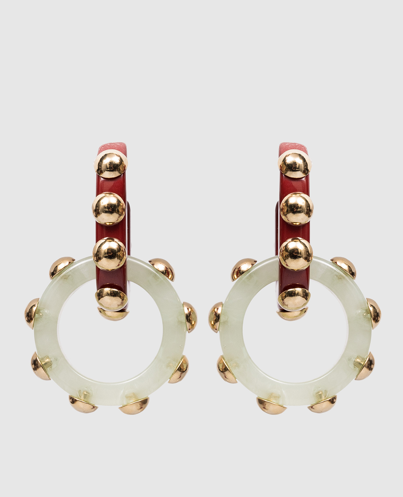 

Серьги с тиснением логотипа, Бордовый, Серьги