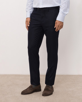Brunello Cucinelli Сині штани з вовни M038PI1770