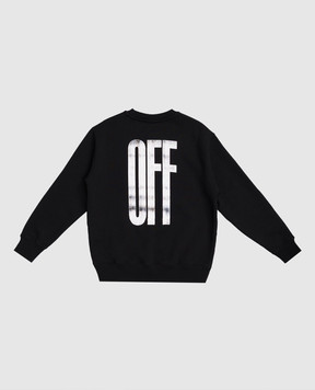 Off-White Дитячий чорний світшот Quote 44BBA001F5F006