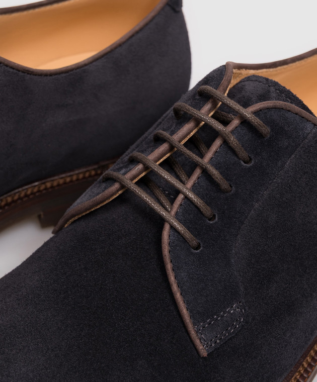 Brunello Cucinelli Синие замшевые дерби MZUSOLX810 изображение 5