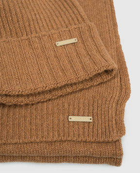 Woolrich Набір з коричневої шапки і шарфа з вовною CFWWAC2029FRUF0659