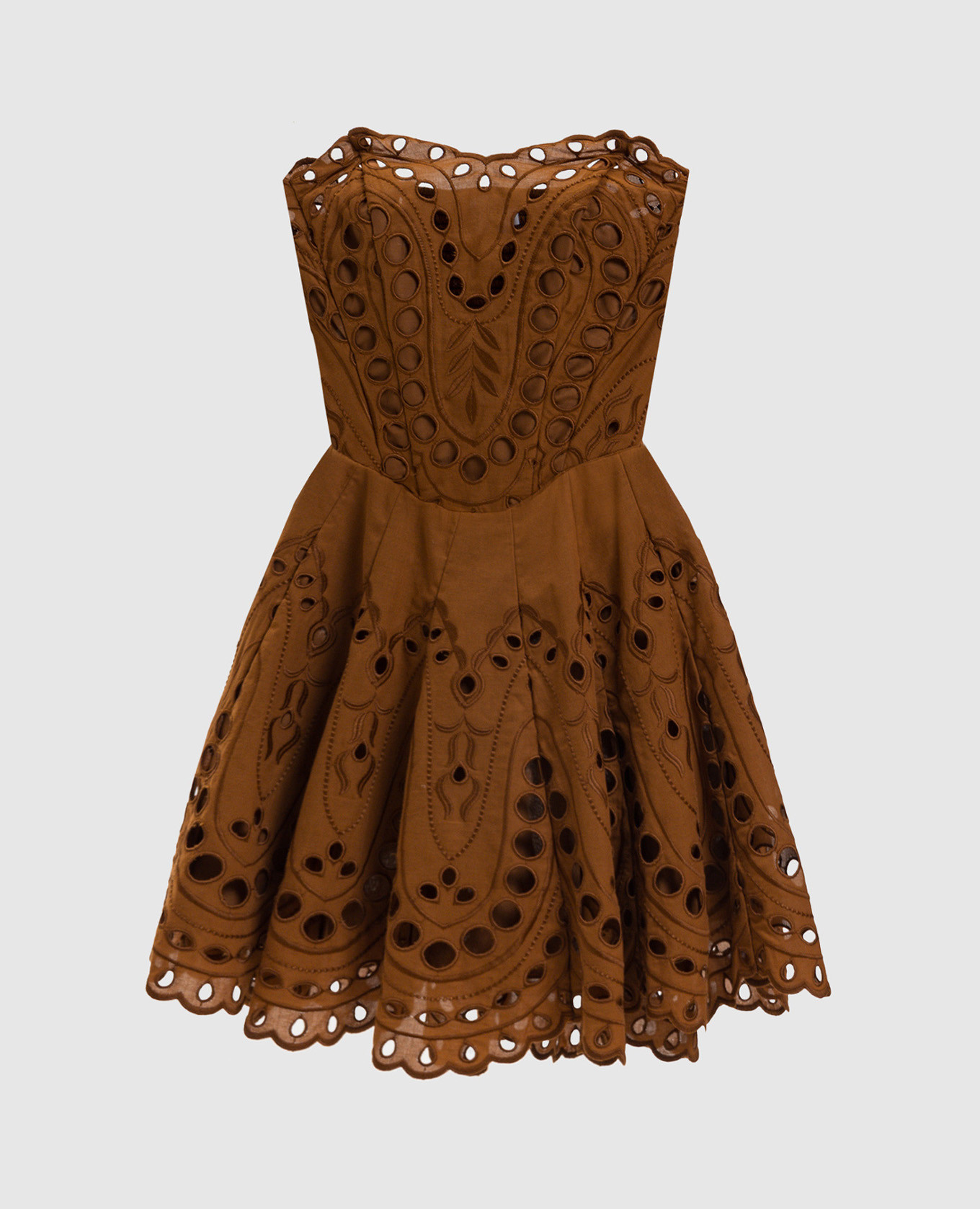 Коричневое платье мини Bail