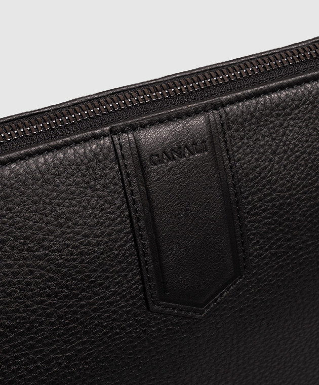 Canali Черная кожаная папка-клатч NA00261P326136 изображение 3