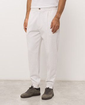 Brunello Cucinelli джоггеры цвета айвори MR8073268G