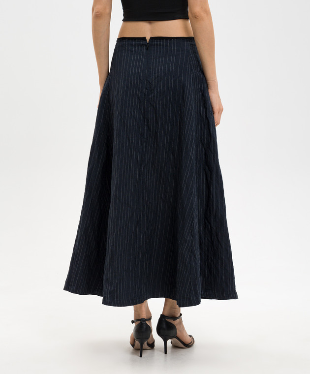 Marc Le Bihan Синя спідниця в смужку 2553 зображення 4