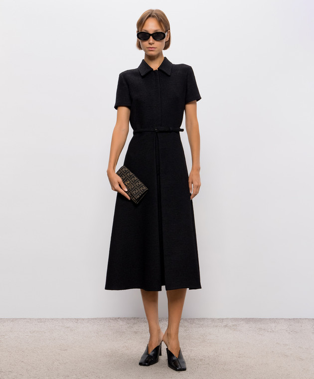 Fendi Черное платье с шерстью FDD644B1U1 изображение 2
