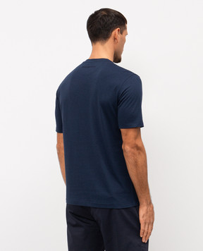 Stefano Ricci Синяя футболка с логотипом MNH6105090803