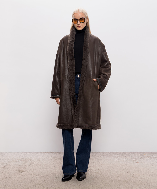 Tom Ford Коричневая дубленка CPF719FUX164 изображение 3