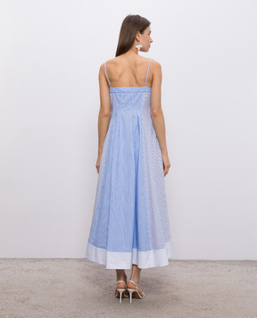 Simkhai Голубое платье Chamberlain в полоску 2261261CO