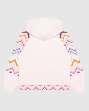 Missoni Дитяча рожева спортивна куртка з принтом MZ4A30Z3183