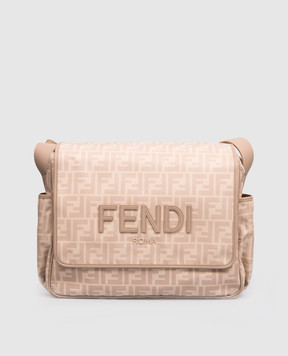 Fendi Бежева сумка-органайзер для коляски з нашивкою логотипа 7VB020ARDI